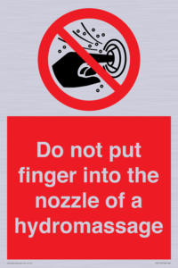 Do not put finger into the nozzle of a hydromassage