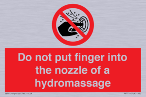 Do not put finger into the nozzle of a hydromassage