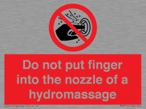 Do not put finger into the nozzle of a hydromassage