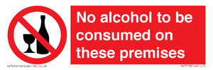 No alcohol to be consumed on these premises