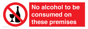 No alcohol to be consumed on these premises