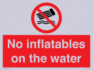 No inflatables on the water
