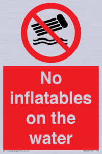 No inflatables on the water