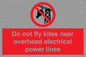 Do not fly kites near overhead electrical power lines
