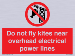 Do not fly kites near overhead electrical power lines