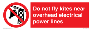Do not fly kites near overhead electrical power lines