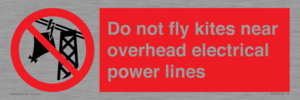 Do not fly kites near overhead electrical power lines