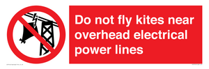 Do not fly kites near overhead electrical power lines