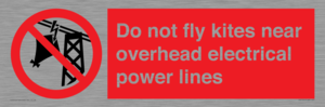 Do not fly kites near overhead electrical power lines