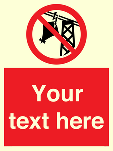 Custom prohibition do not fly kites near overhead electrical power lines