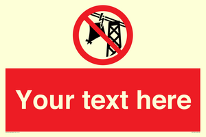 Custom prohibition do not fly kites near overhead electrical power lines