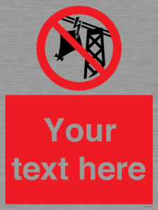 Custom prohibition do not fly kites near overhead electrical power lines