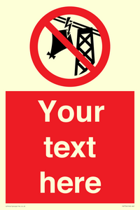 Custom prohibition do not fly kites near overhead electrical power lines