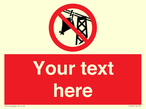 Custom prohibition do not fly kites near overhead electrical power lines