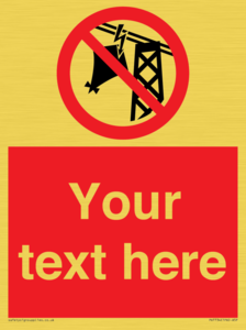 Custom prohibition do not fly kites near overhead electrical power lines