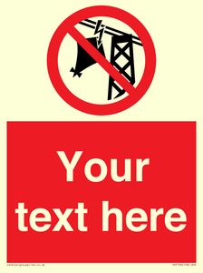 Custom prohibition do not fly kites near overhead electrical power lines