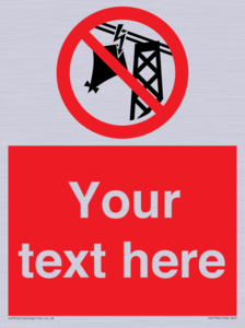 Custom prohibition do not fly kites near overhead electrical power lines