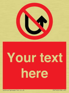 Custom prohibition No u turns
