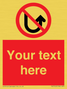 Custom prohibition No u turns