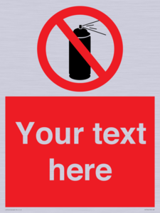 Custom prohibition no aerosol