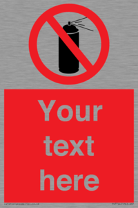 Custom prohibition no aerosol