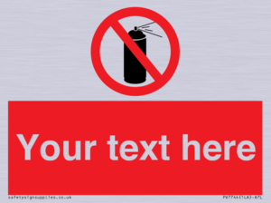 Custom prohibition no aerosol