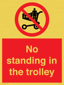 No standing in the trolley