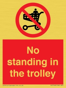No standing in the trolley
