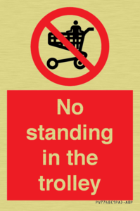 No standing in the trolley
