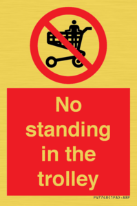 No standing in the trolley