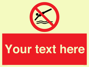 Custom prohibition no diving