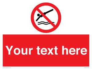 Custom prohibition no diving