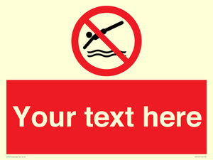 Custom prohibition no diving