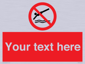 Custom prohibition no diving