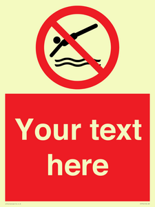 Custom prohibition no diving
