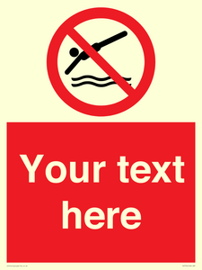 Custom prohibition no diving