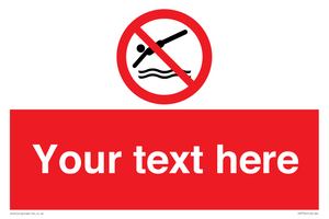 Custom prohibition no diving