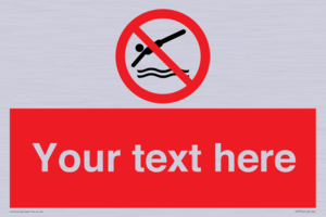 Custom prohibition no diving