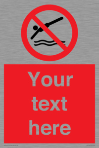 Custom prohibition no diving