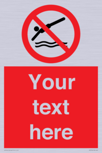 Custom prohibition no diving