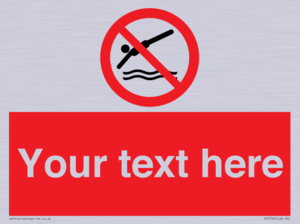 Custom prohibition no diving