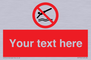 Custom prohibition no diving