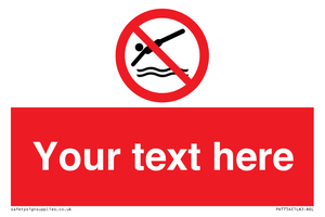 Custom prohibition no diving