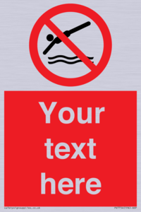 Custom prohibition no diving