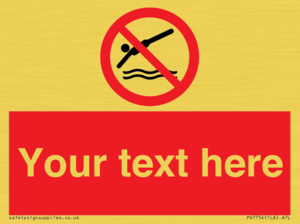 Custom prohibition no diving