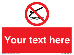 Custom prohibition no diving