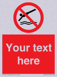 Custom prohibition no diving