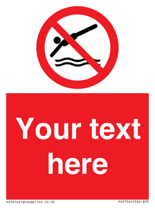 Custom prohibition no diving