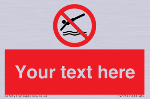 Custom prohibition no diving