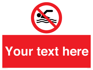 Custom prohibition no swimming